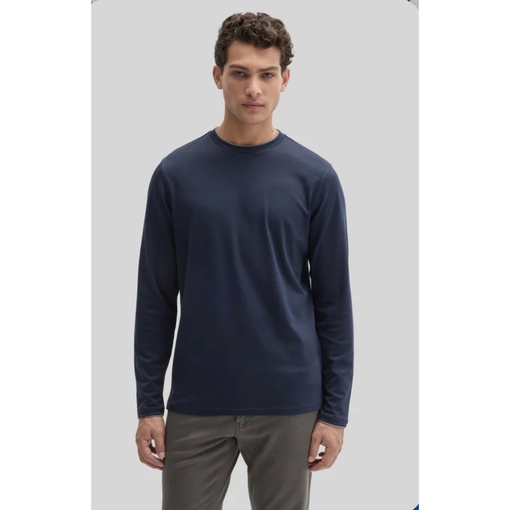 Robert Barakett Mens High Crew Neck Pima Cotton Tee Shirt Sz L